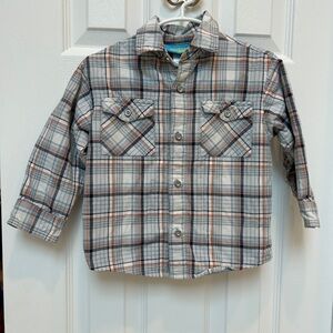 Plaid Fleece-Lined Flannel Button-Up Shirt Kids